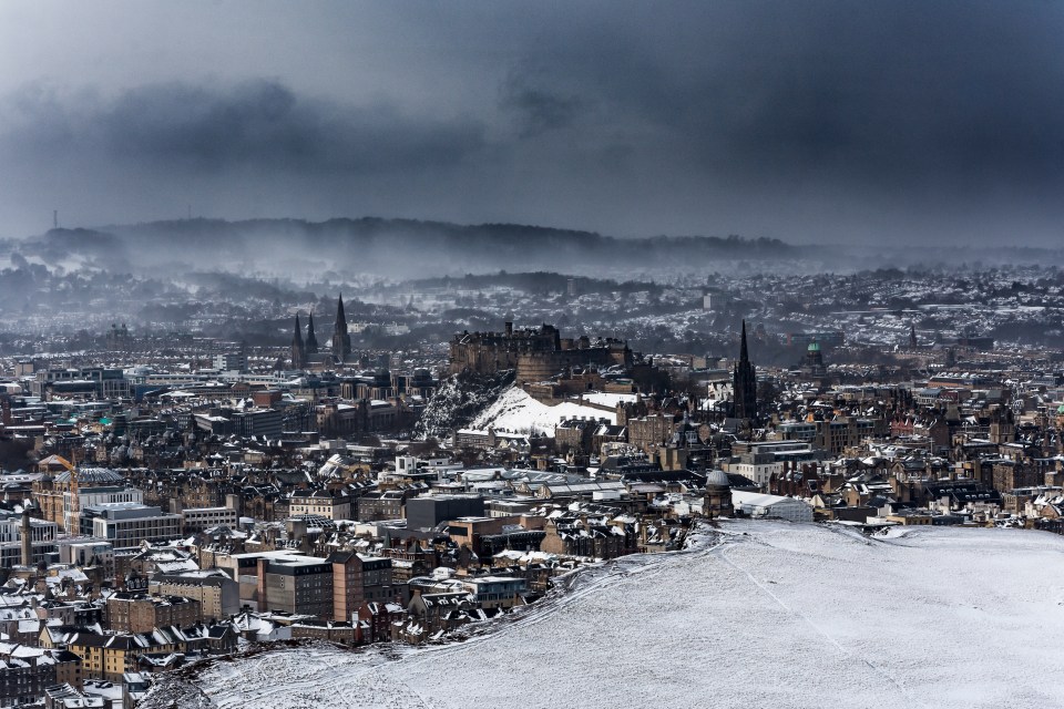  Picture of snowy Edinburgh by Andrew Bulloch, winner of the Youth Category