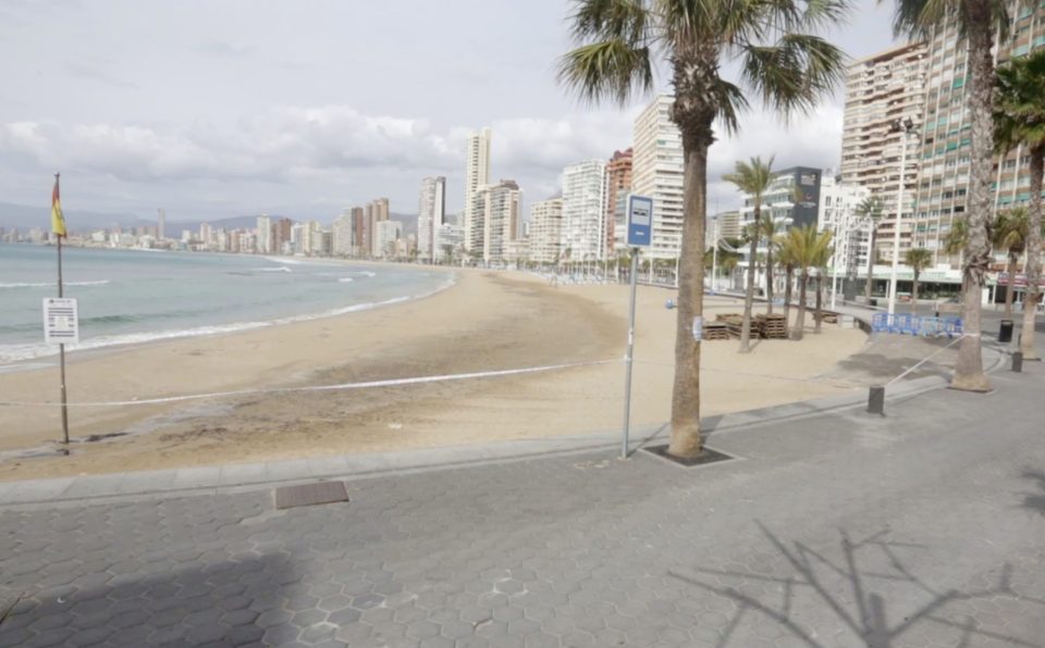  The streets of tourist hub Benidorm are seen empty