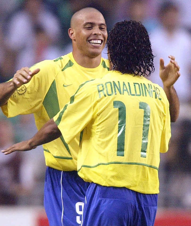 Ronaldo and Ronaldinho are revered in Brazil after winning the 2002 World Cup