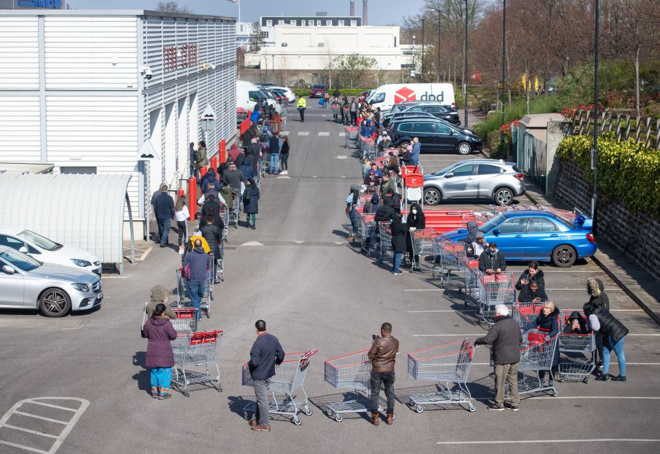  Queues stretched around the length of the store