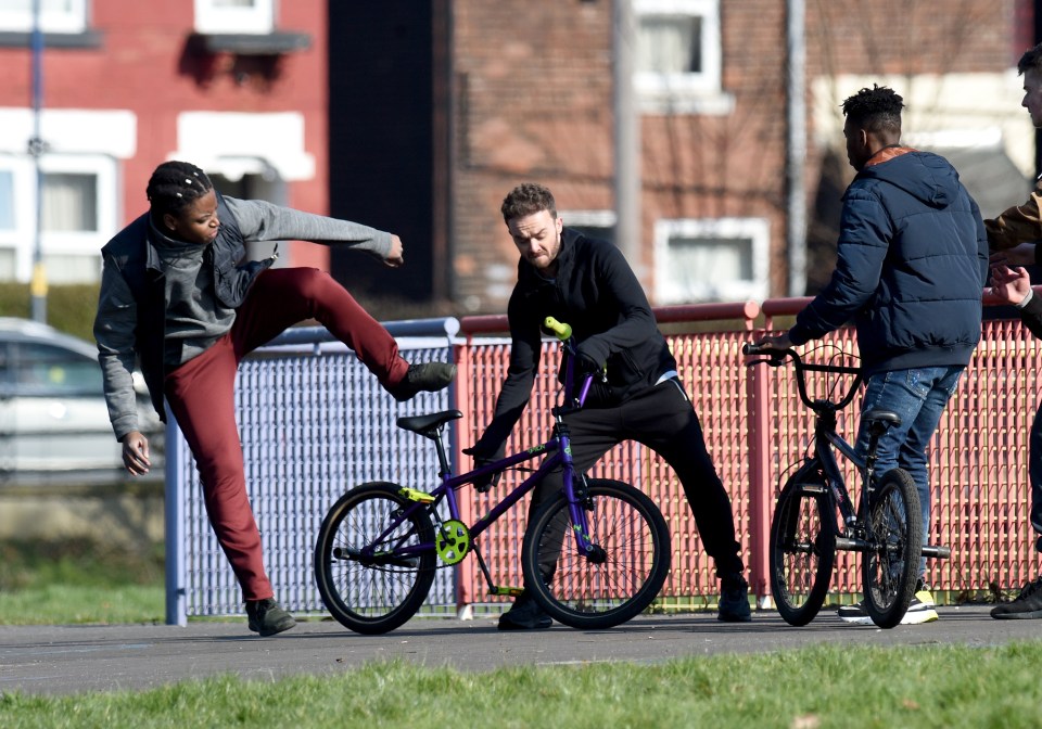  David lost it as he took the bikes from the gang members