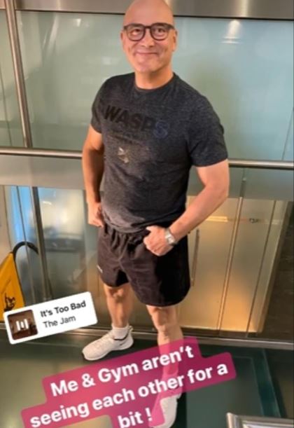  The MasterChef star took to Instagram to upload the gym snaps