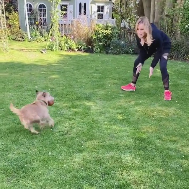  She's also been working out in the garden