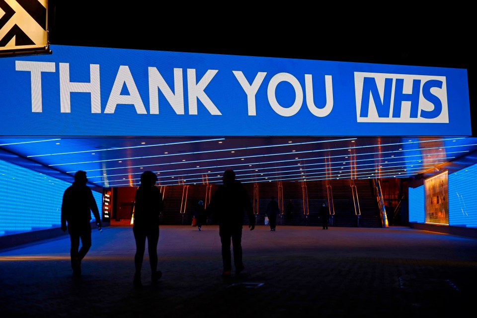 Britain has turned blue in support of the NHS