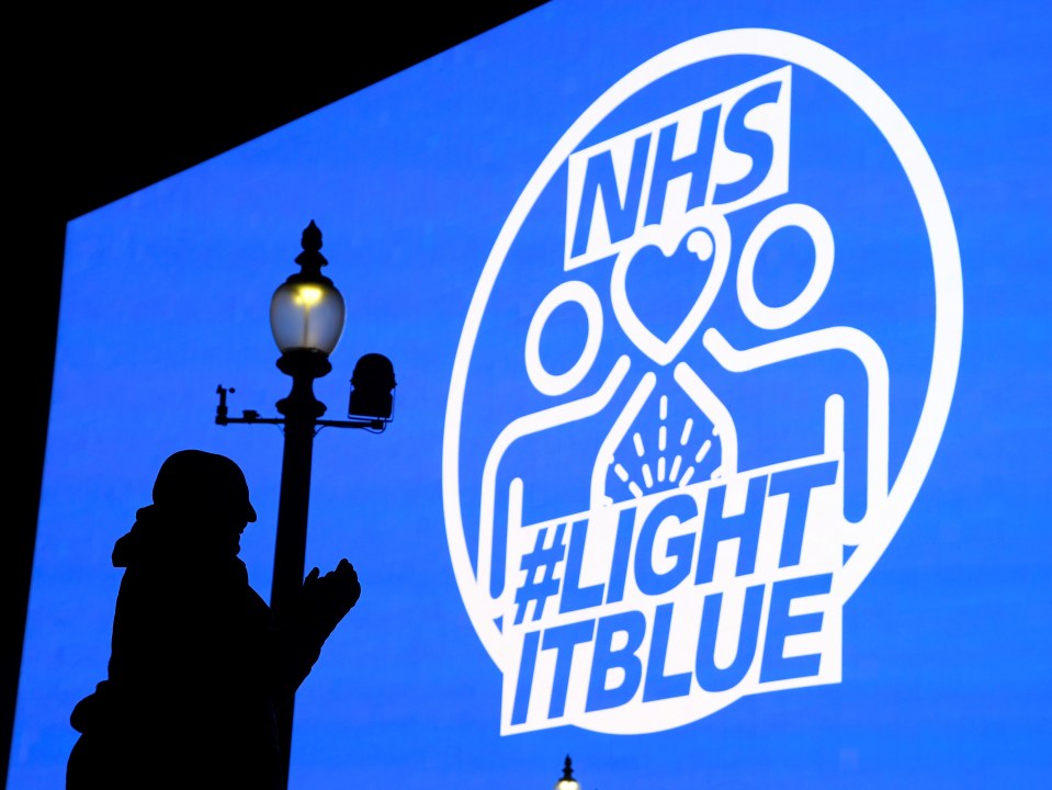 Landmarks turned blue to show support to the frontline workers battling coronavirus 