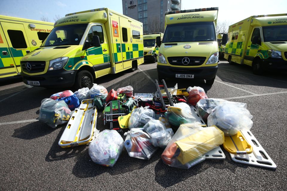  Equipment being setup at the ExCel centre in London as it transforms into the NHS Nightingale hospital