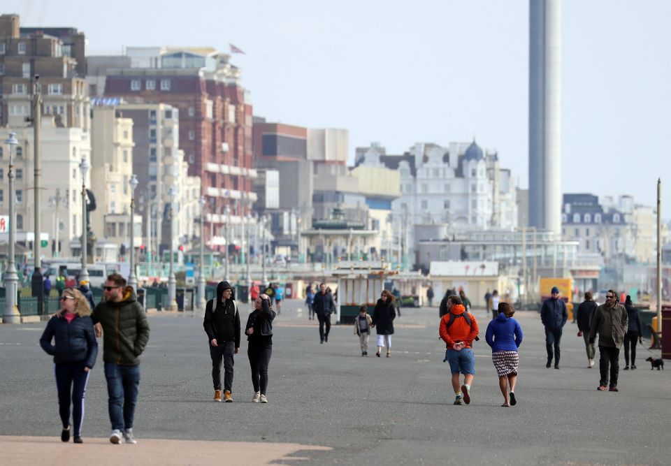  Hundreds flocked to beaches and promenades yesterday after Boris Johnson announced a lockdown on Monday