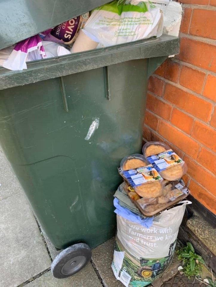  Shoppers who stockpiled fresh food at supermarkets have left bins overflowing with out of date food