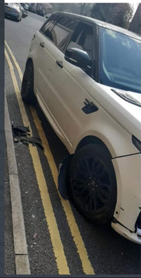  The star allegedly wrecked the £80k car