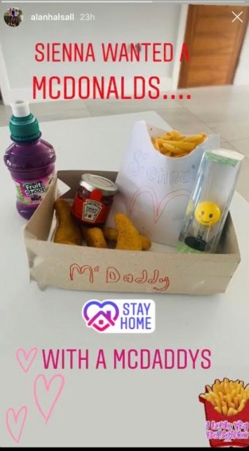  Alan Halsall shares adorable snap of homemade McDonald's for daughter Sienna