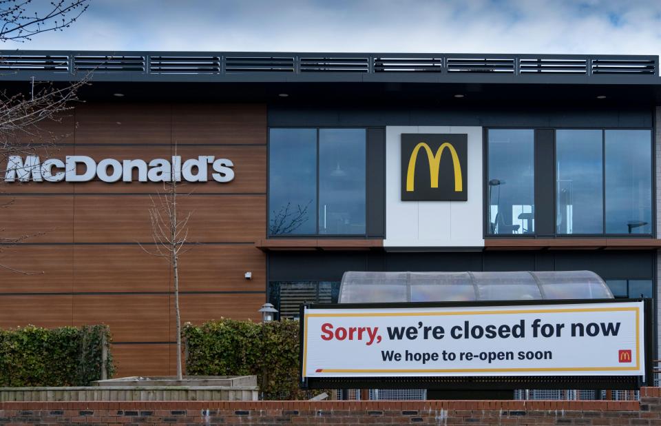  McDonald's restaurants have closed to takeaways