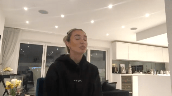  Megan McKenna warmed up her vocal chords in the kitchen