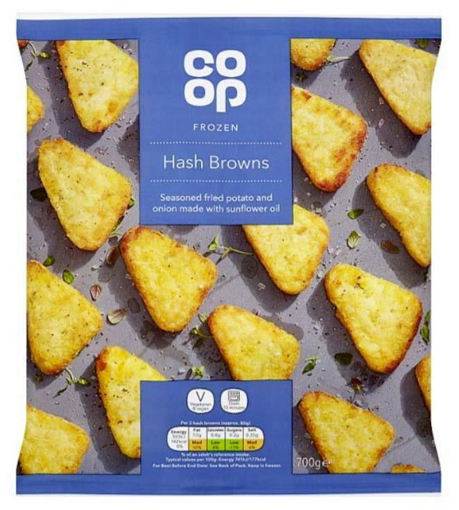  Co-op is recalling bags of frozen hash browns