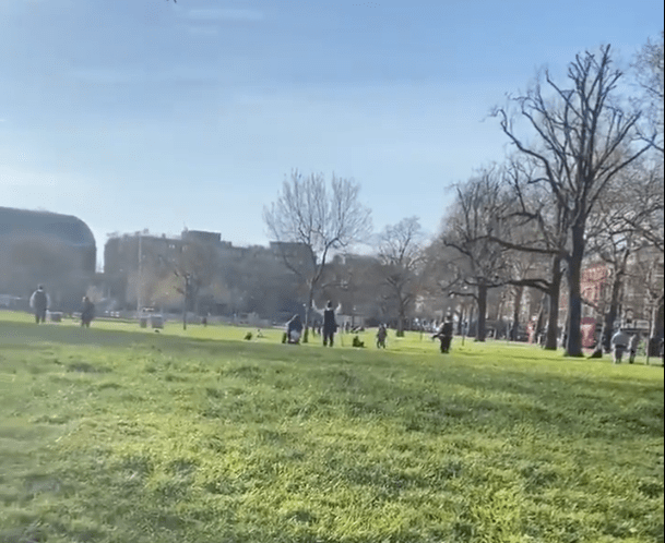  In the footage, officers can be heard telling members of the public they shouldn't be treating the lockdown 'like a holiday'