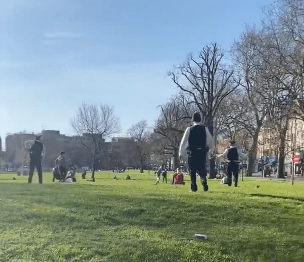  Met Police officers videoed themselves telling sunbathers to 'go home' yesterday