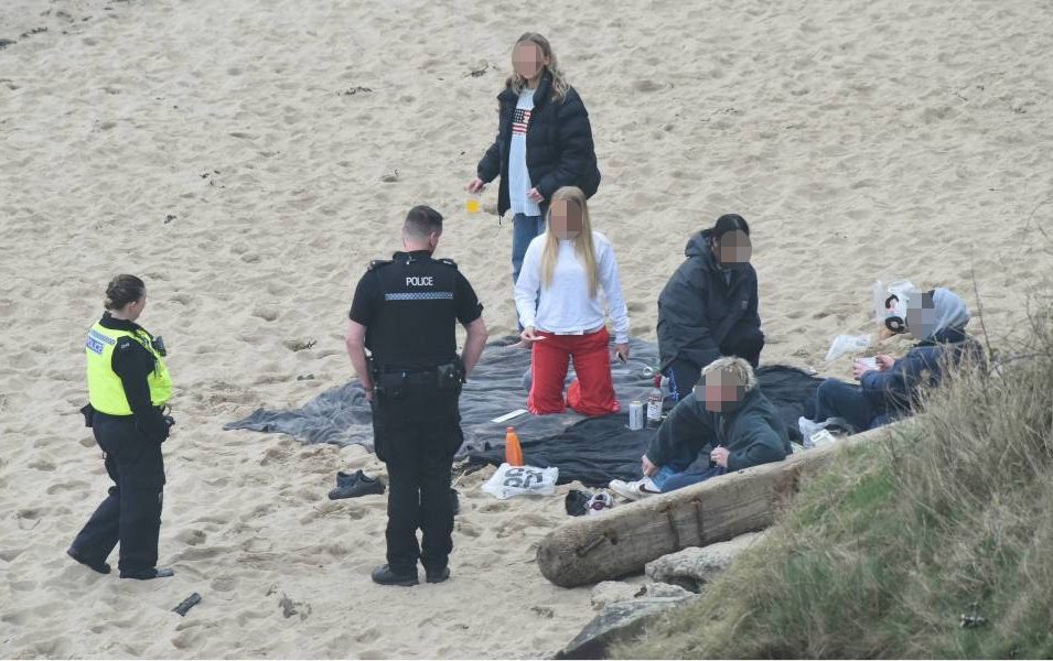  A group of young people were ordered to leave King Edwards Beach in Tynemouth, North Tyneside