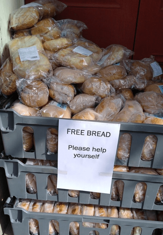  Booths supermarket and the Co-op were reportedly giving away free bread after 'over ordering'