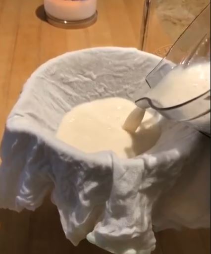 When the mixture is blended simply strain through a muslin or other filter