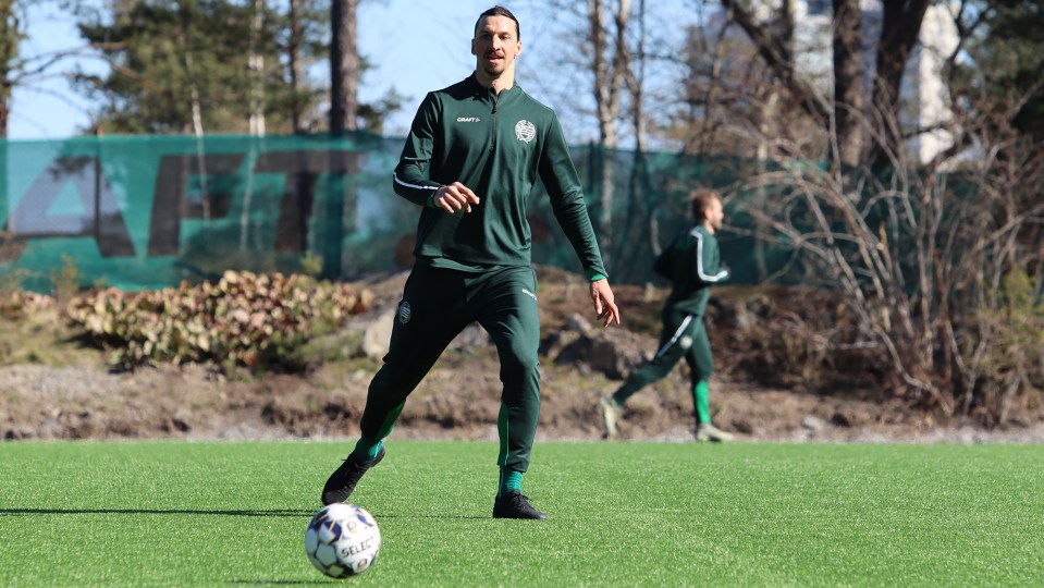 Zlatan Ibrahimovic has been training with his own team Hammarby during the coronavirus crisis