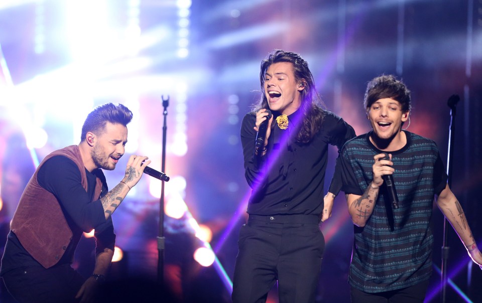  One Direction perform at the American Music Awards at the Microsoft Theater in Los Angeles.