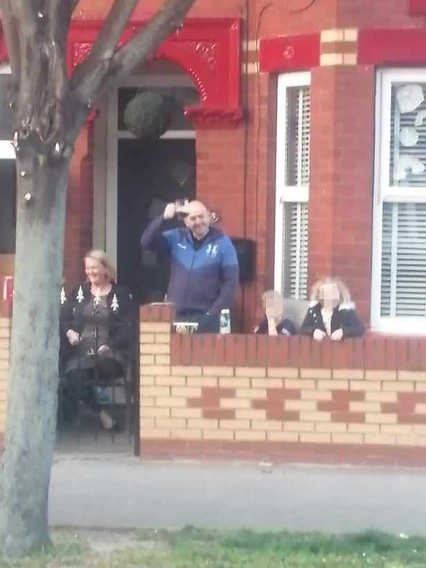  A family enjoys the festivities which were organised by local man Chris Marshall