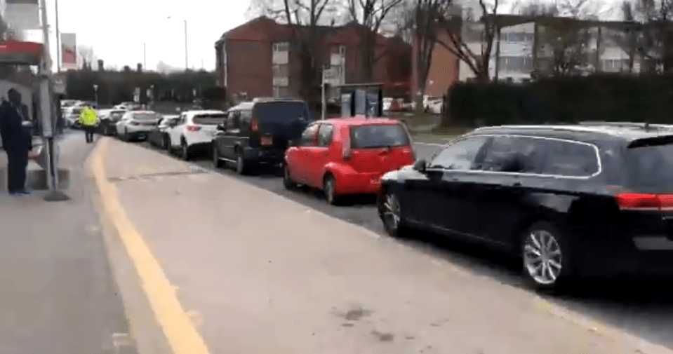  Timelapse footage shows a huge queue of NHS workers waiting to be tested at IKEA Wembley