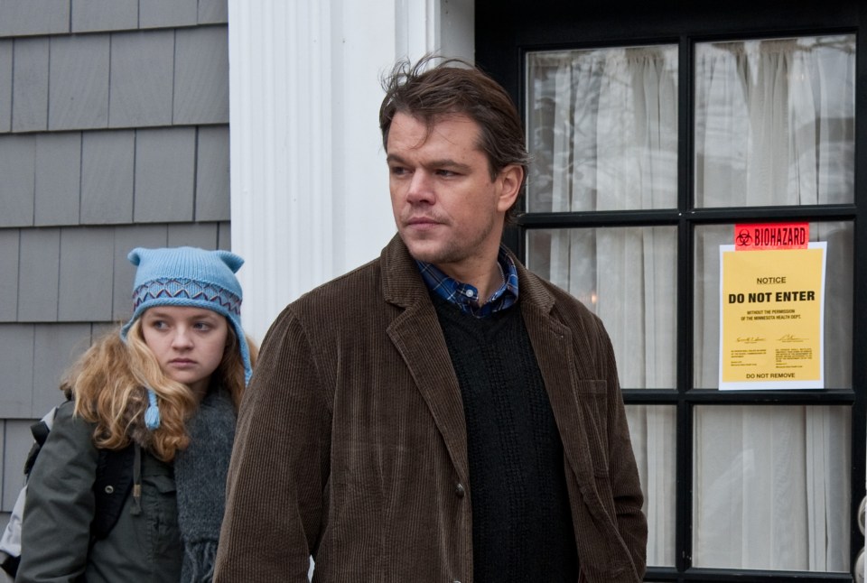  Matt Damon plays a worried father and husband in film Contagion now available to watch on Netflix