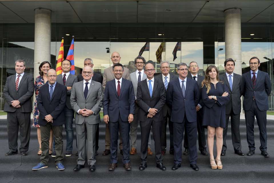  Emili Rousaud, far left, sensationally accused Barca members of corruption