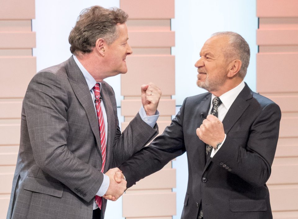  Piers Morgan and Alan Sugar have always remained friends through their jokey spats