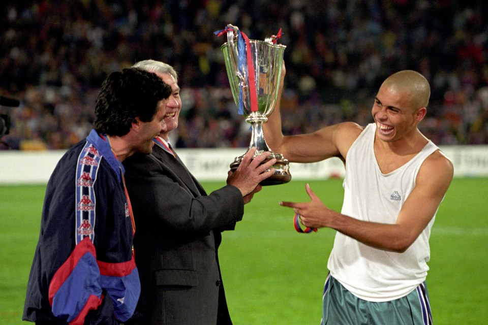  Mourinho (left) helped coach Ronaldo in his year at Barcelona