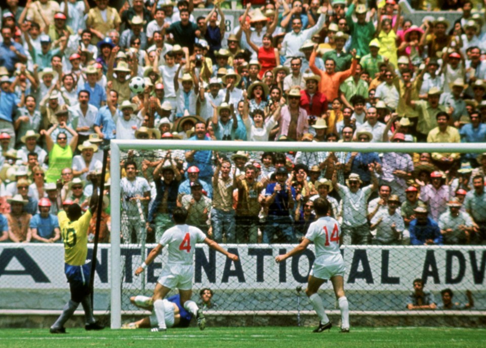  The England match featured a legendary save from the late, great Gordon Banks