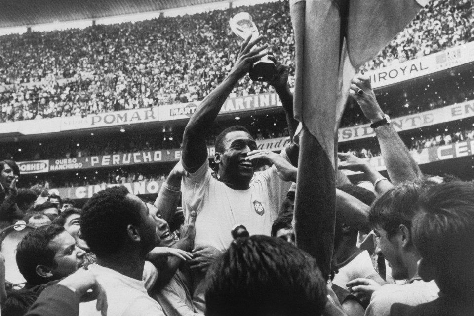  Pele paraded his third World Cup triumph