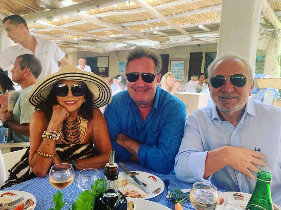  The pair were pictured holidaying with Joan Collins