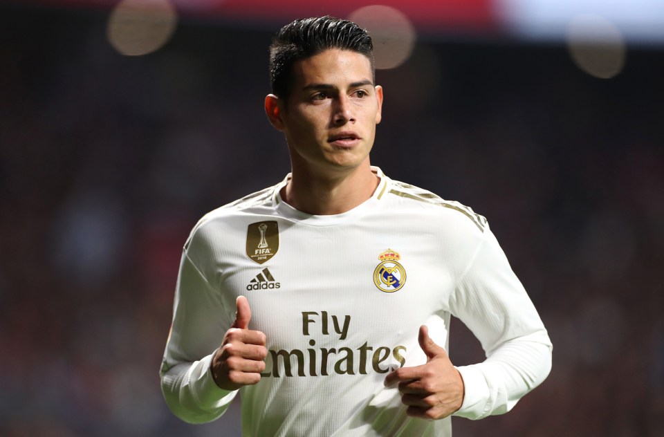 James Rodriguez is wanted by Arsenal, Everton and Wolves