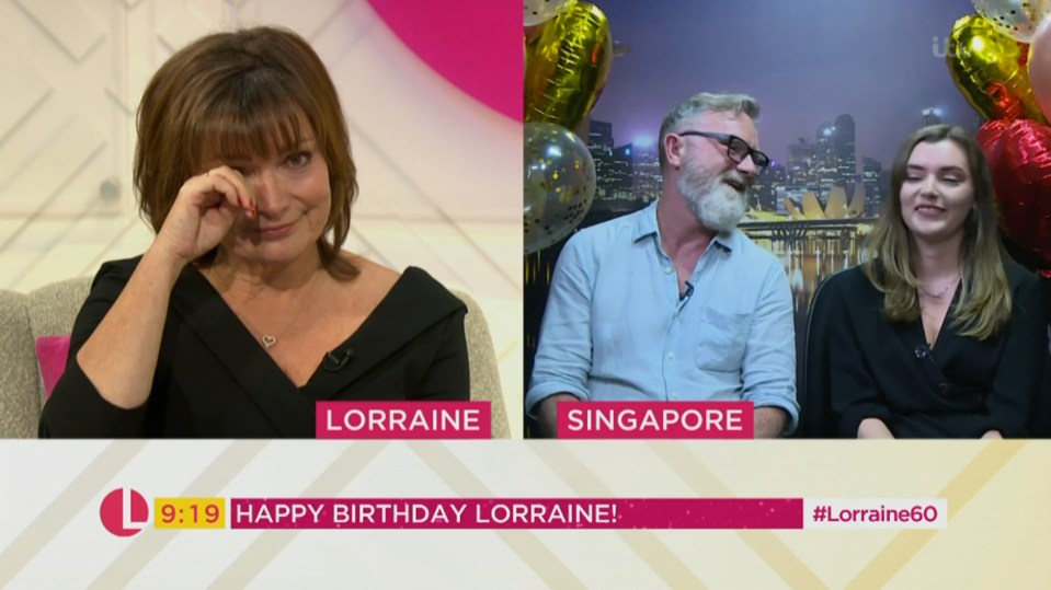  Lorraine got to speak to her daughter in Singapore earlier this year after her husband travelled there to visit Rosie