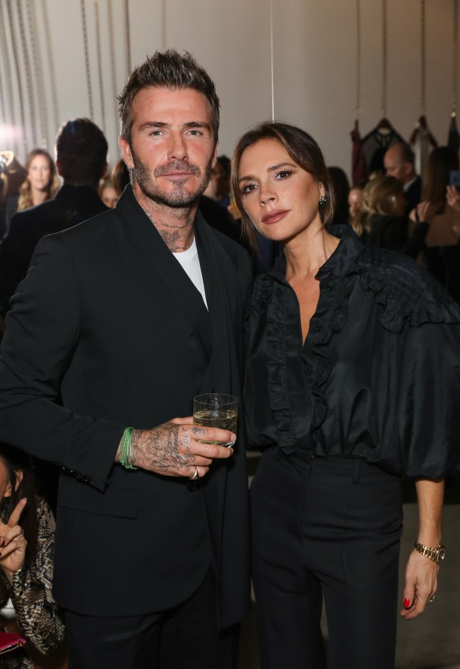  Victoria Beckham pictured with her Husband David on September 30, 2019