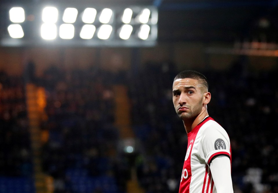  Ziyech featured at Stamford Bridge for Ajax earlier this season