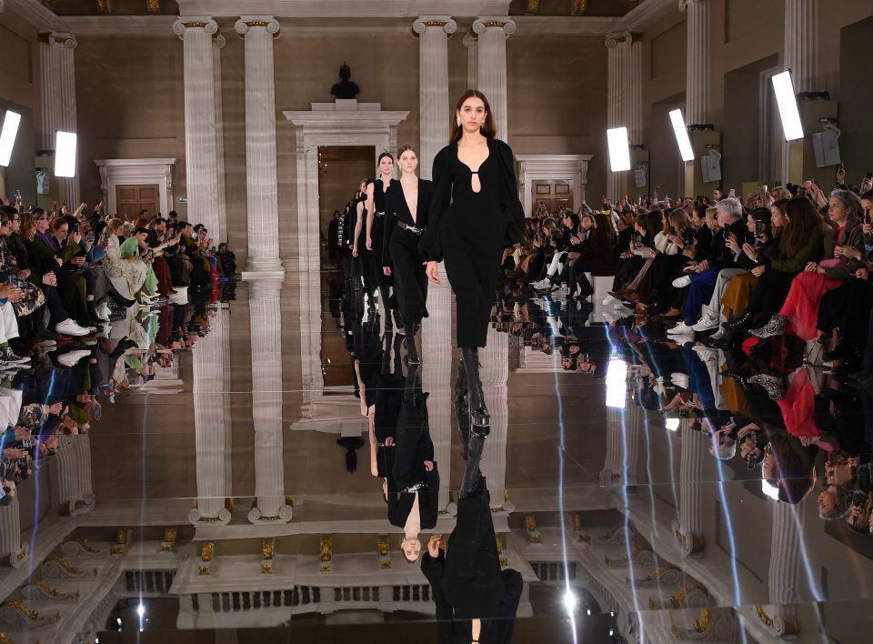  Models parade some of her creations at London Fashion Week