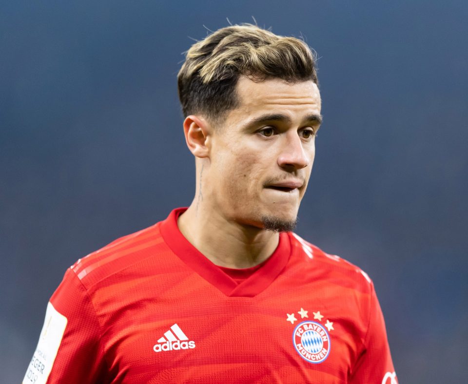  Philippe Coutinho has spent this out on loan with German club Bayern Munich