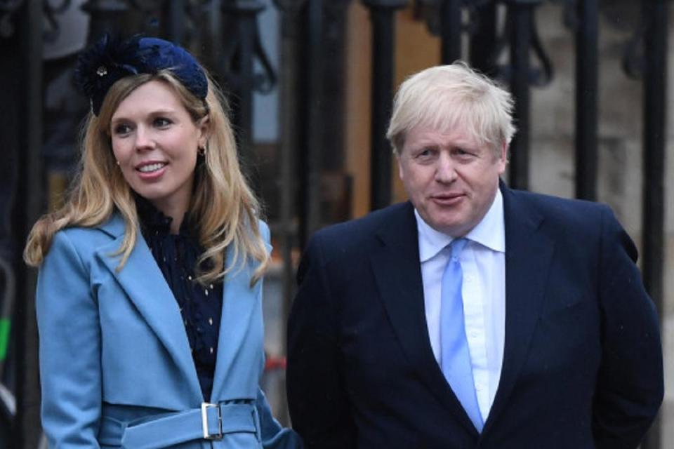  Boris Johnson and his fiancee, Carrie Symonds