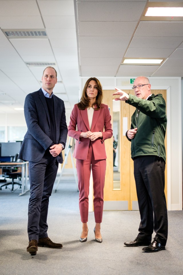 The duke and duchess during a visit to the London Ambulance Service 111 control room in Croydon on March 19