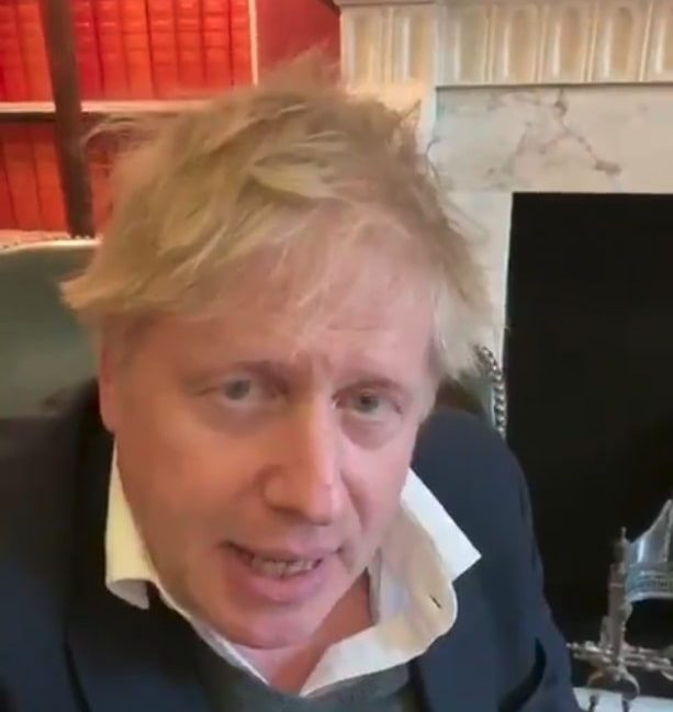  Boris Johnson spoke to the nation from Downing Street this evening in a clip filmed while he is still self isolating