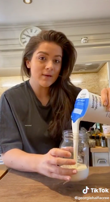  The TikTok user shared how you can make butter at home using just double cream