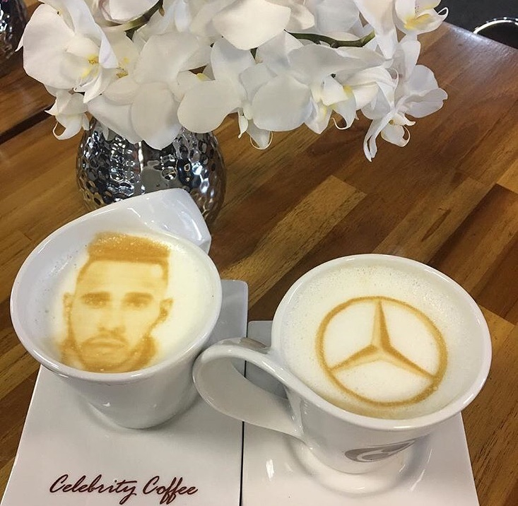  So far, Celebrity Coffee is only available in Brazil or on the Grand Prix circuit