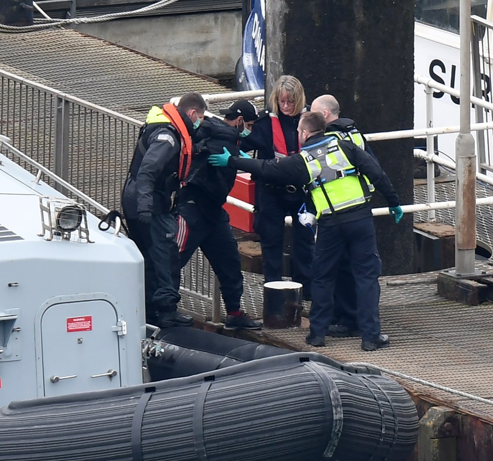  Migrants, including five children, were caught crossing the Channel in inflatable boats