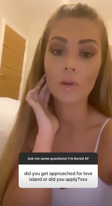  The reality star revealed that she was approached to go on the show via Instagram