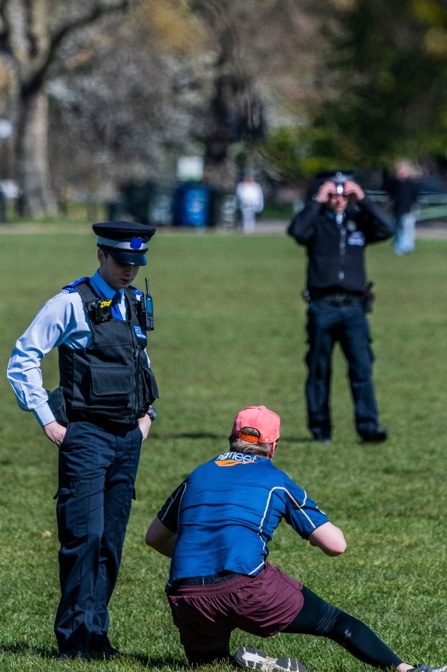  Some Brits seemed to flout the Government's strict rules in Clapham Common today