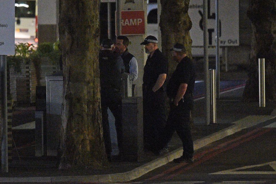  Police outside the London hospital where it is believed Boris was admitted