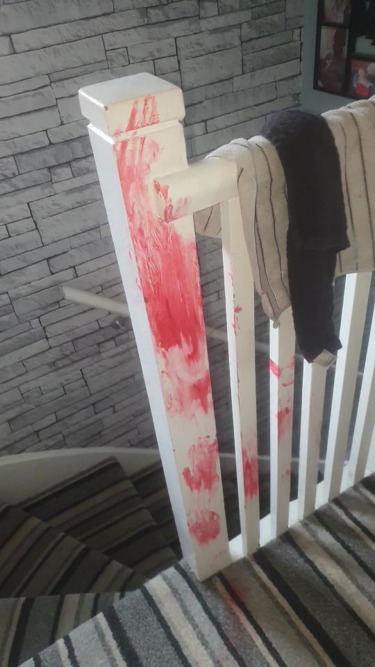  Kiara Chandler, 22, found the lipstick smeared all through the house