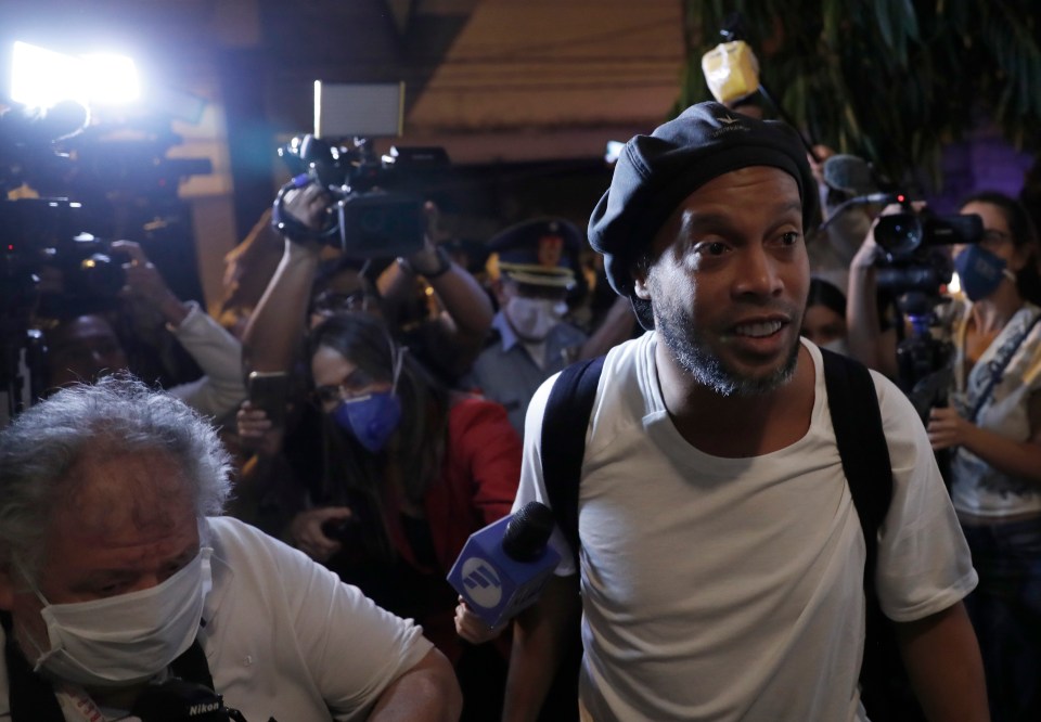  Ronaldinho is currently under investigation for passport fraud and faces five years in prison if convicted